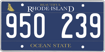 RI license plate 950239