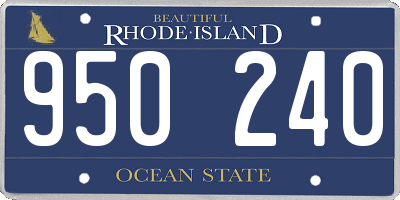 RI license plate 950240