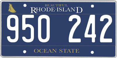 RI license plate 950242
