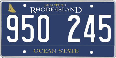 RI license plate 950245