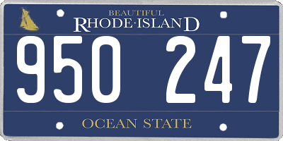 RI license plate 950247