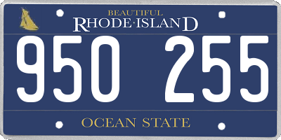 RI license plate 950255