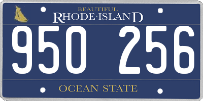 RI license plate 950256