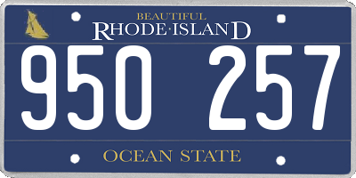 RI license plate 950257