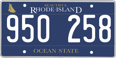 RI license plate 950258
