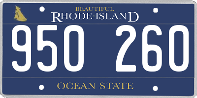 RI license plate 950260