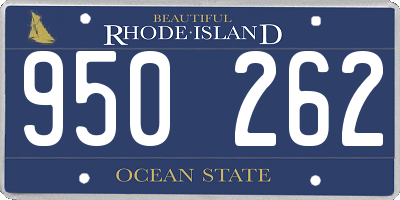 RI license plate 950262