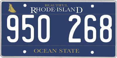 RI license plate 950268