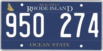 RI license plate 950274