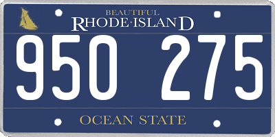 RI license plate 950275