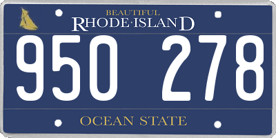 RI license plate 950278