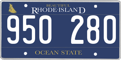 RI license plate 950280