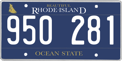 RI license plate 950281