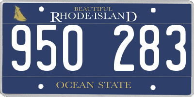 RI license plate 950283