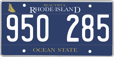 RI license plate 950285