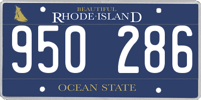 RI license plate 950286