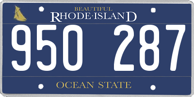 RI license plate 950287