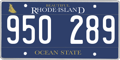 RI license plate 950289