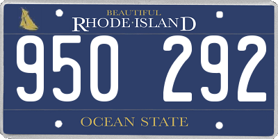 RI license plate 950292