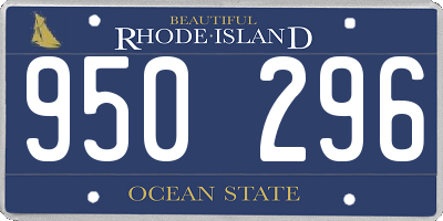 RI license plate 950296