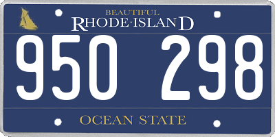 RI license plate 950298
