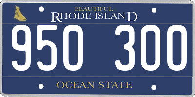 RI license plate 950300
