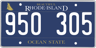 RI license plate 950305