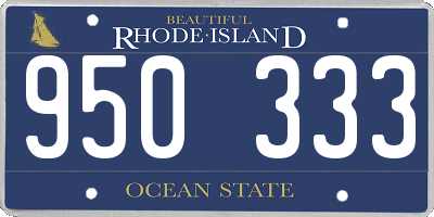 RI license plate 950333