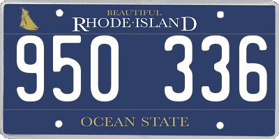 RI license plate 950336