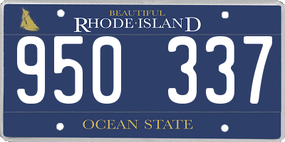 RI license plate 950337