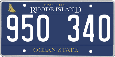 RI license plate 950340