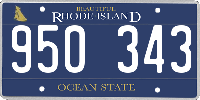 RI license plate 950343