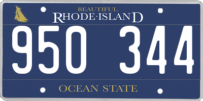 RI license plate 950344
