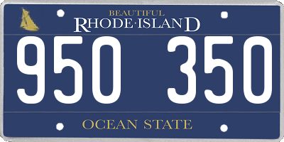 RI license plate 950350