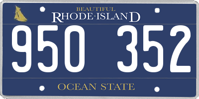 RI license plate 950352