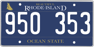 RI license plate 950353