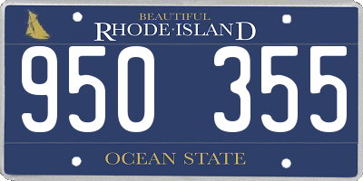 RI license plate 950355