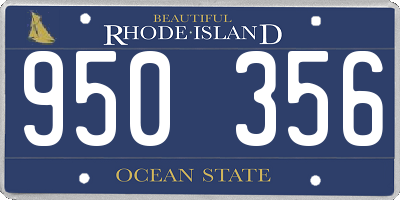 RI license plate 950356