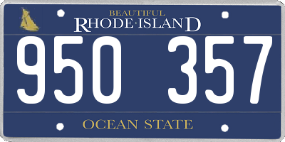 RI license plate 950357
