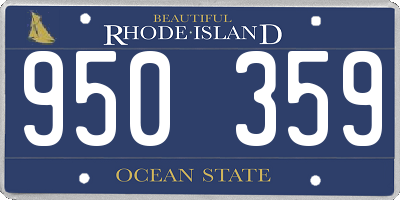 RI license plate 950359