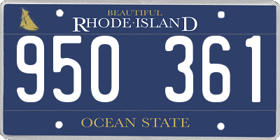 RI license plate 950361