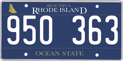 RI license plate 950363