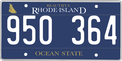 RI license plate 950364