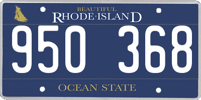 RI license plate 950368