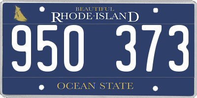 RI license plate 950373