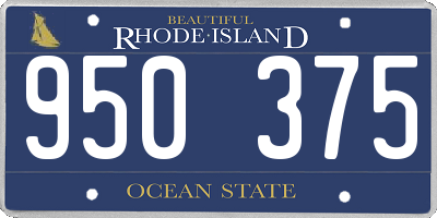 RI license plate 950375