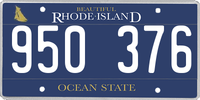 RI license plate 950376
