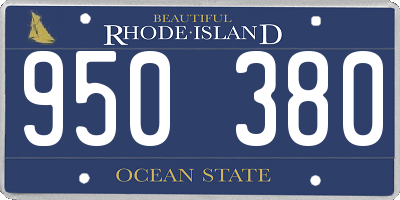 RI license plate 950380