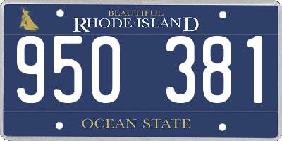 RI license plate 950381