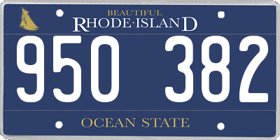 RI license plate 950382